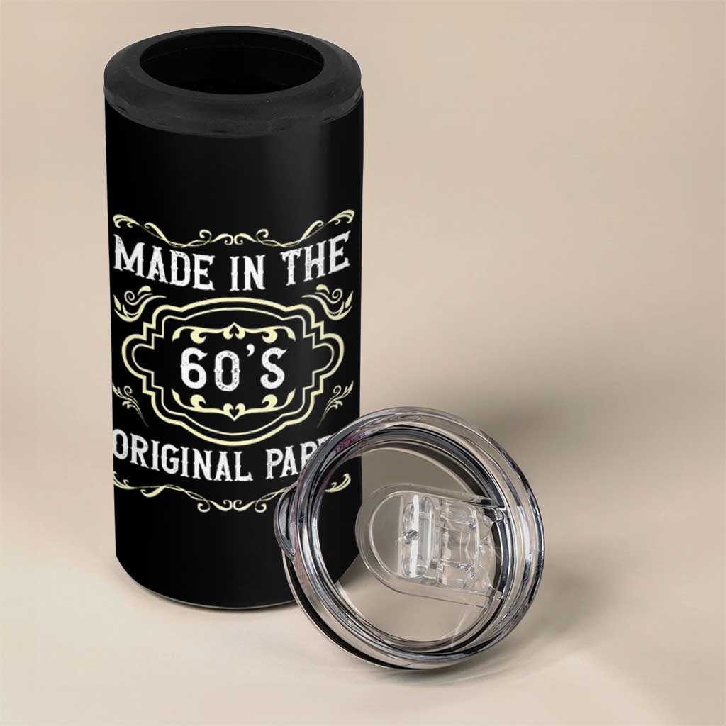 Made In The 60s Original Parts 4 in 1 Can Cooler Tumbler Vintage Baby Boomer Gift