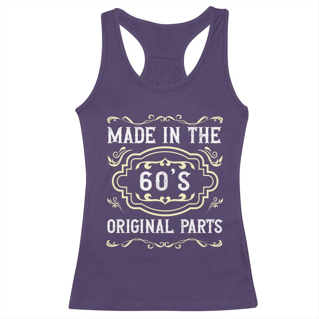 Made In The 60s Original Parts Racerback Tank Top Vintage Baby Boomer Gift - Wonder Print Shop