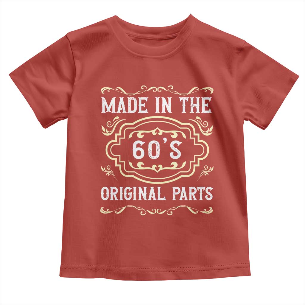 Made In The 60s Original Parts Toddler T Shirt Vintage Baby Boomer Gift - Wonder Print Shop