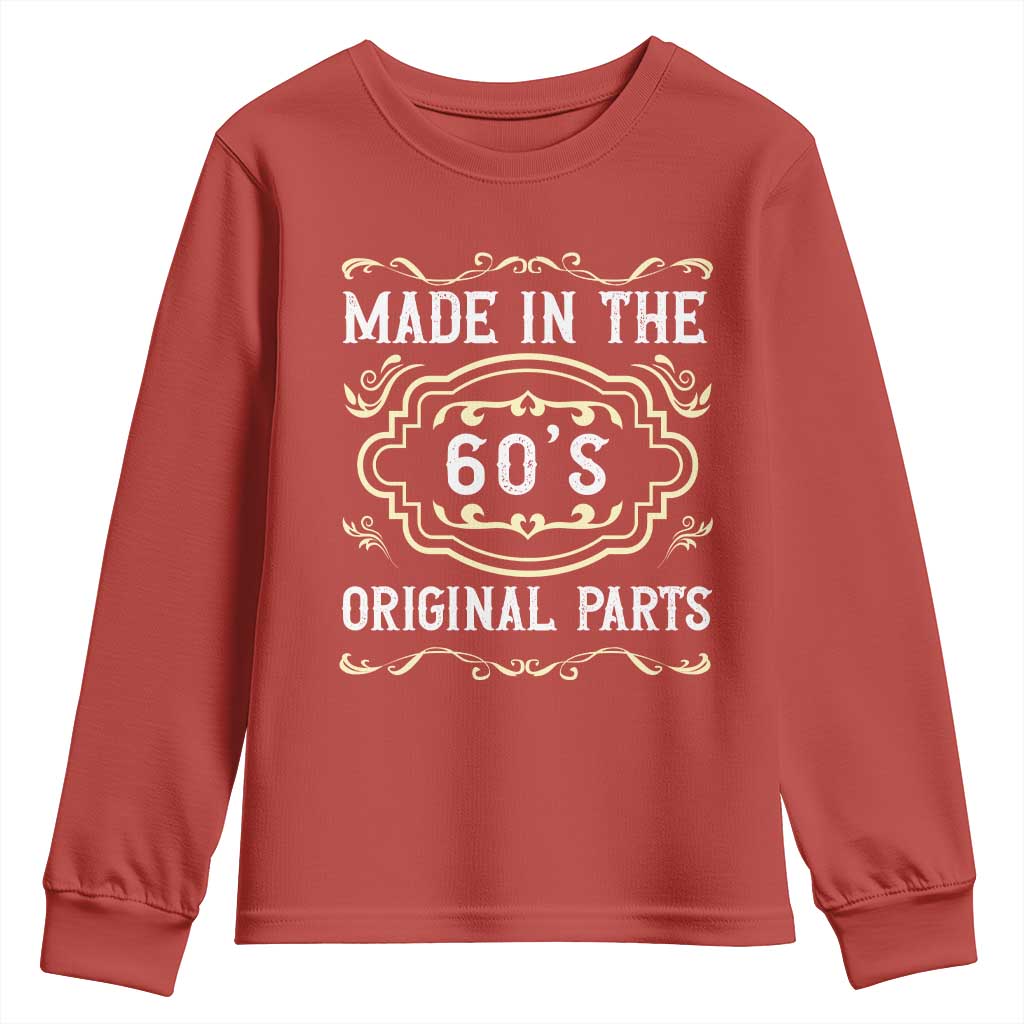 Made In The 60s Original Parts Youth Sweatshirt Vintage Baby Boomer Gift - Wonder Print Shop