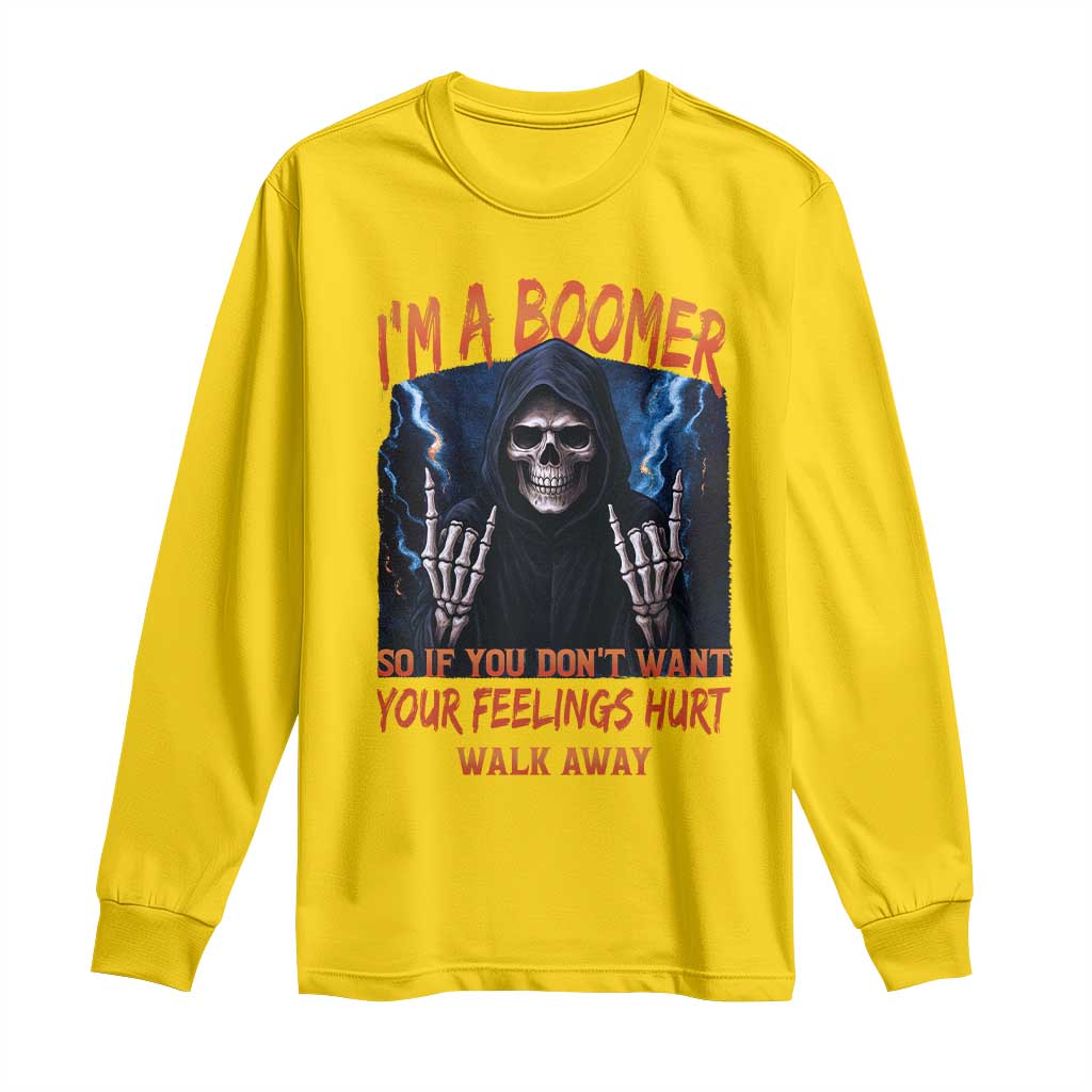 Baby Boomers Sarcastic Long Sleeve Shirt If You Dont Want Feelings Hurt Gift - Wonder Print Shop