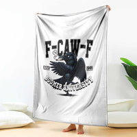 F Caw F Throw Blanket Baby Boomer University Funny Gift - Wonder Print Shop