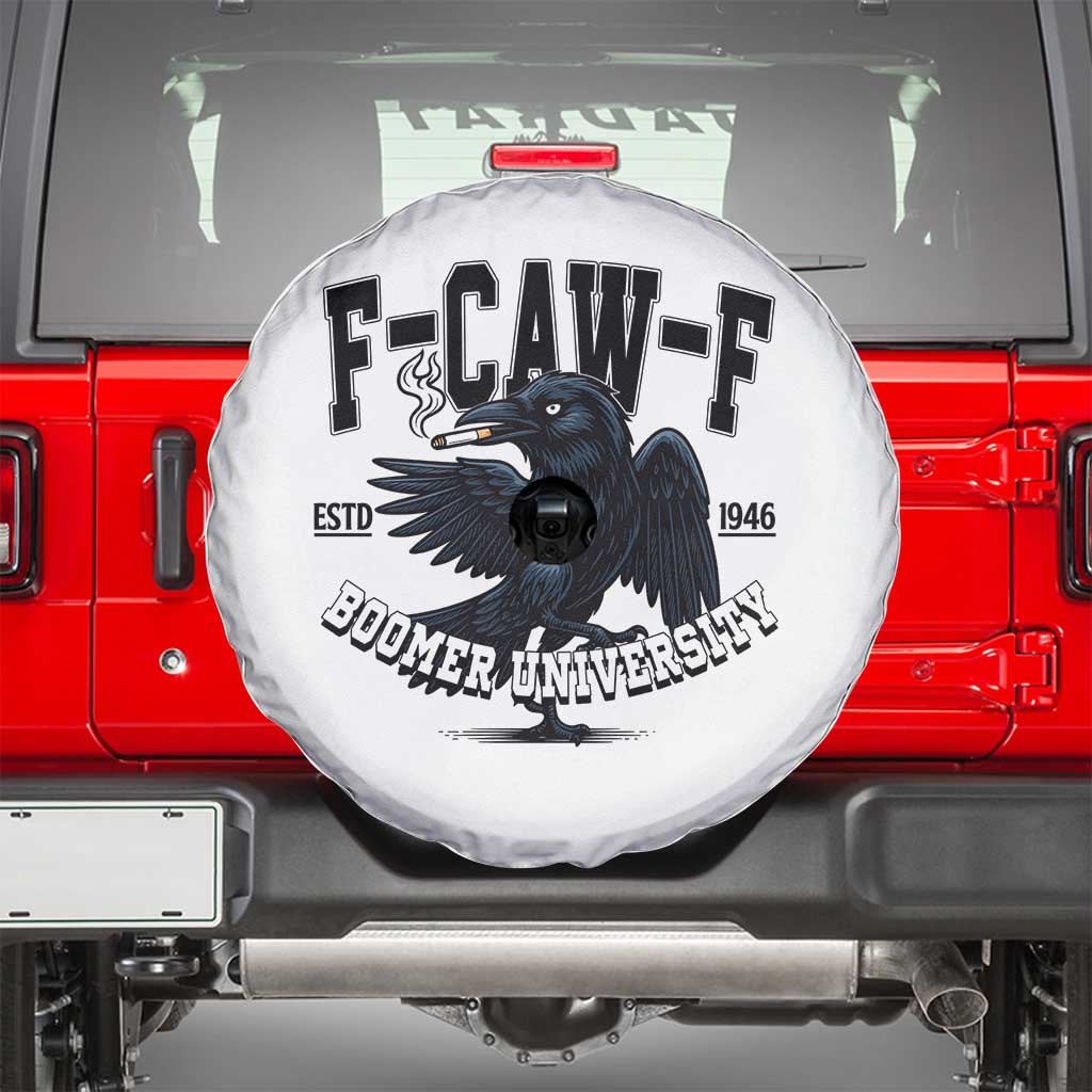 F Caw F Spare Tire Cover Baby Boomer University Funny Gift - Wonder Print Shop