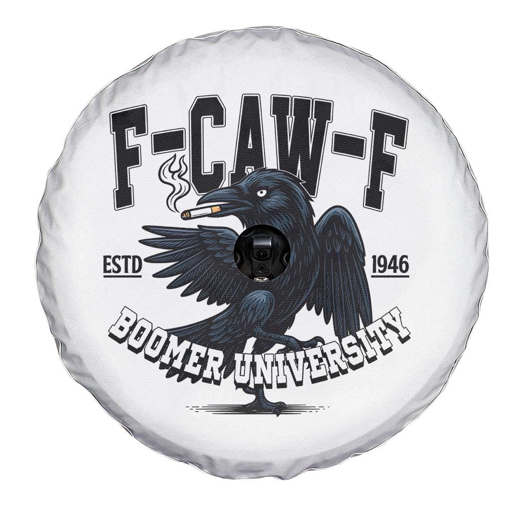F Caw F Spare Tire Cover Baby Boomer University Funny Gift - Wonder Print Shop