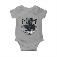 F Caw F Baby Onesie Baby Boomer University Funny Gift - Wonder Print Shop