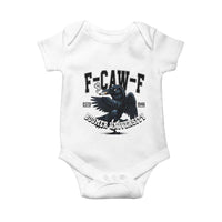 F Caw F Baby Onesie Baby Boomer University Funny Gift - Wonder Print Shop