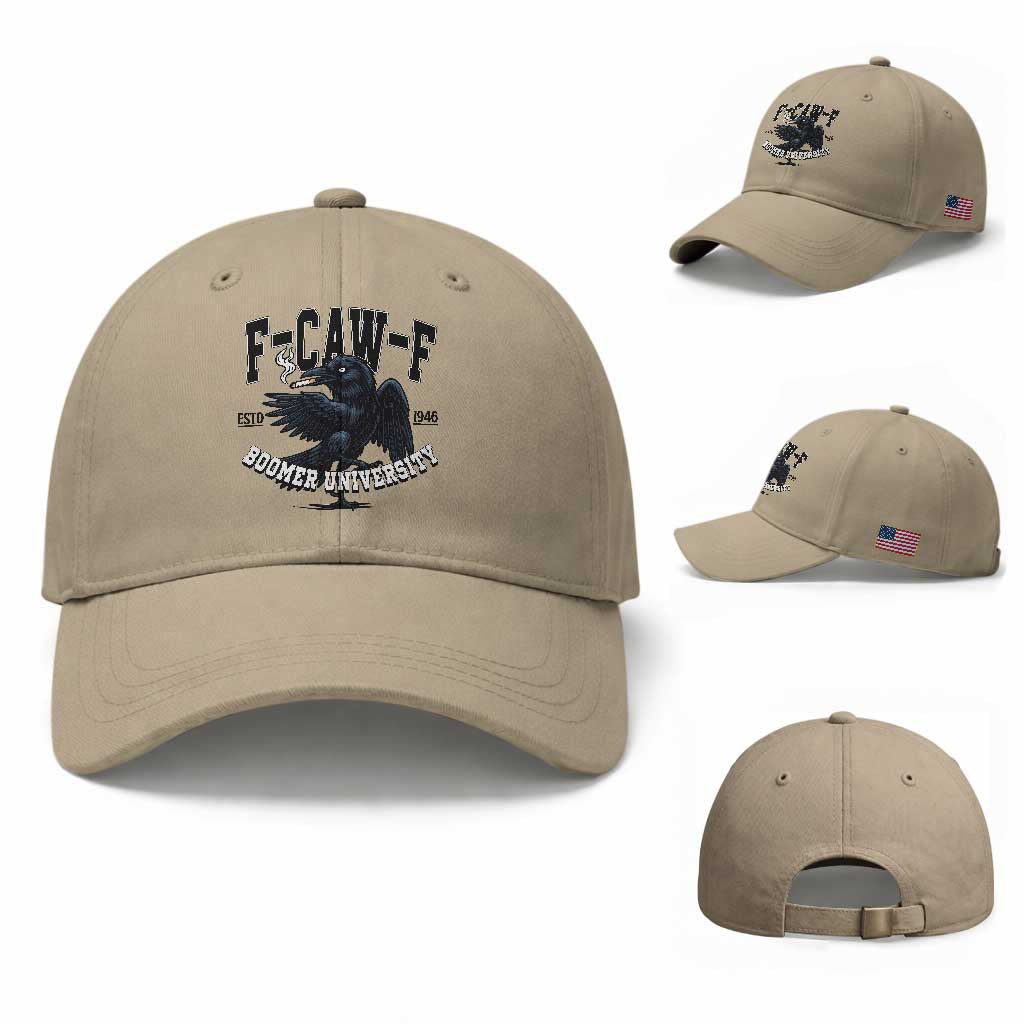 F Caw F Baseball Cap Baby Boomer University Funny Gift