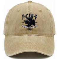 F Caw F Washed Cotton Baseball Cap Baby Boomer University Funny Gift