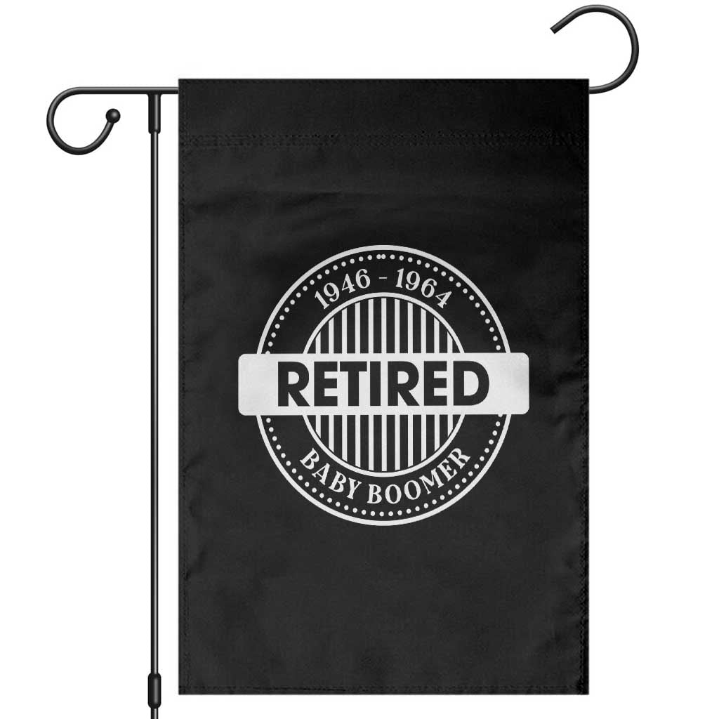 Funny Retired Baby Boomer Generation Gift Garden Flag - Wonder Print Shop