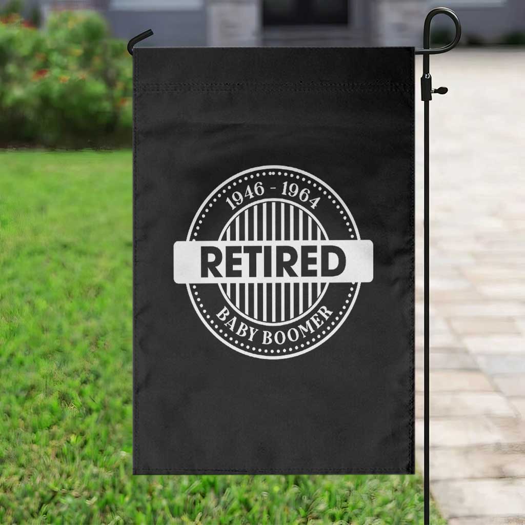 Funny Retired Baby Boomer Generation Gift Garden Flag - Wonder Print Shop