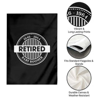Funny Retired Baby Boomer Generation Gift Garden Flag - Wonder Print Shop