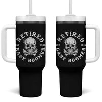 Funny Baby Boomer Retirement Tumbler With Handle Gift For Generation