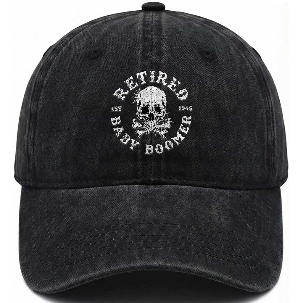 Funny Baby Boomer Retirement Washed Cotton Baseball Cap Gift For Generation
