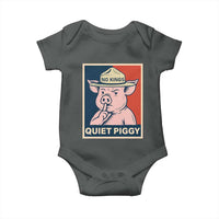 Funny No Kings Quiet Piggy Meme Baby Onesie Political Humor Gift - Wonder Print Shop