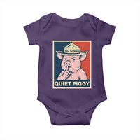 Funny No Kings Quiet Piggy Meme Baby Onesie Political Humor Gift - Wonder Print Shop