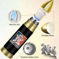Funny No Kings Quiet Piggy Meme Bullet Tumbler Political Humor Gift - Wonder Print Shop