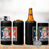 Funny No Kings Quiet Piggy Meme 4 in 1 Can Cooler Tumbler Political Humor Gift - Wonder Print Shop