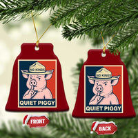 Funny No Kings Quiet Piggy Meme Ceramic Ornament Political Humor Gift - Wonder Print Shop