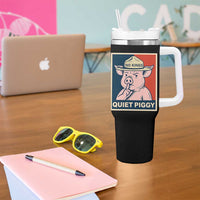 Funny No Kings Quiet Piggy Meme Tumbler With Handle Political Humor Gift - Wonder Print Shop