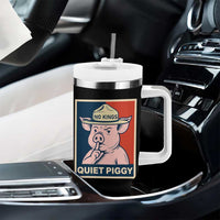 Funny No Kings Quiet Piggy Meme Tumbler With Handle Political Humor Gift - Wonder Print Shop