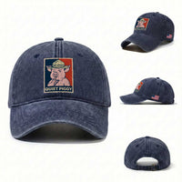 Funny No Kings Quiet Piggy Meme Washed Cotton Baseball Cap Political Humor Gift
