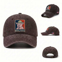 Funny No Kings Quiet Piggy Meme Washed Cotton Baseball Cap Political Humor Gift