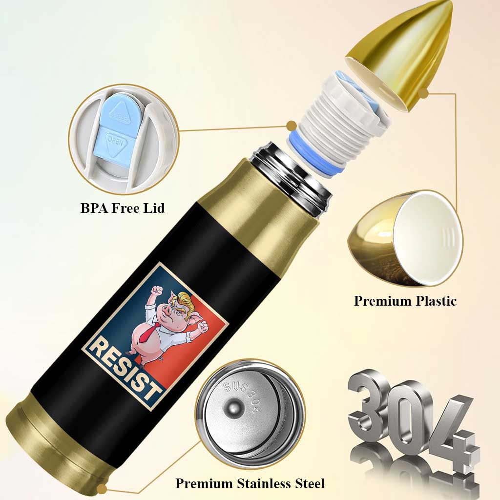 Funny Freedom Pig Resistance Movement Political Satire Meme Gift Bullet Tumbler - Wonder Print Shop