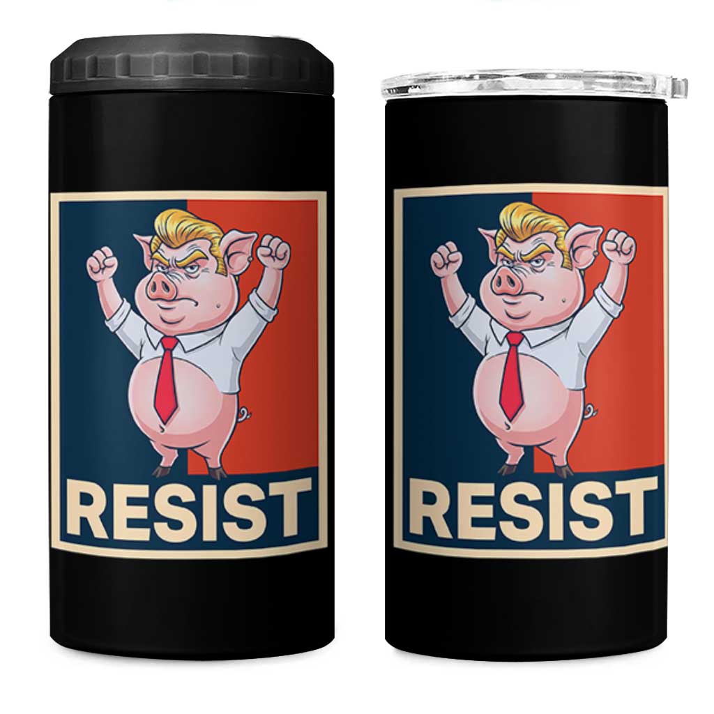Funny Freedom Pig Resistance Movement Political Satire Meme Gift 4 in 1 Can Cooler Tumbler - Wonder Print Shop