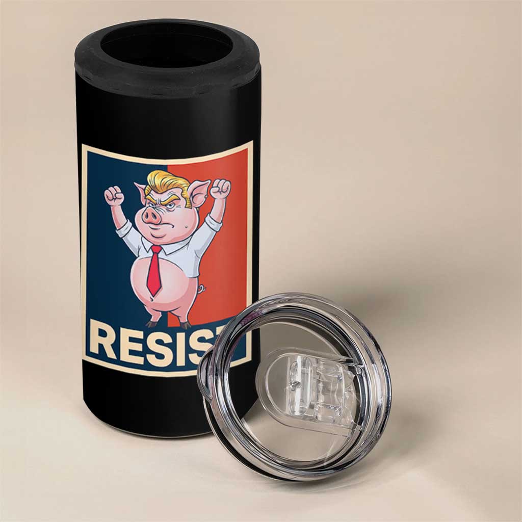 Funny Freedom Pig Resistance Movement Political Satire Meme Gift 4 in 1 Can Cooler Tumbler - Wonder Print Shop