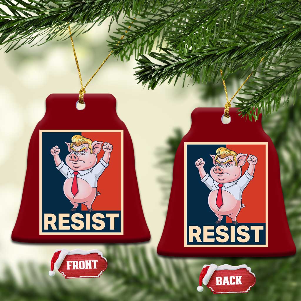 Funny Freedom Pig Resistance Movement Political Satire Meme Gift Ceramic Ornament - Wonder Print Shop