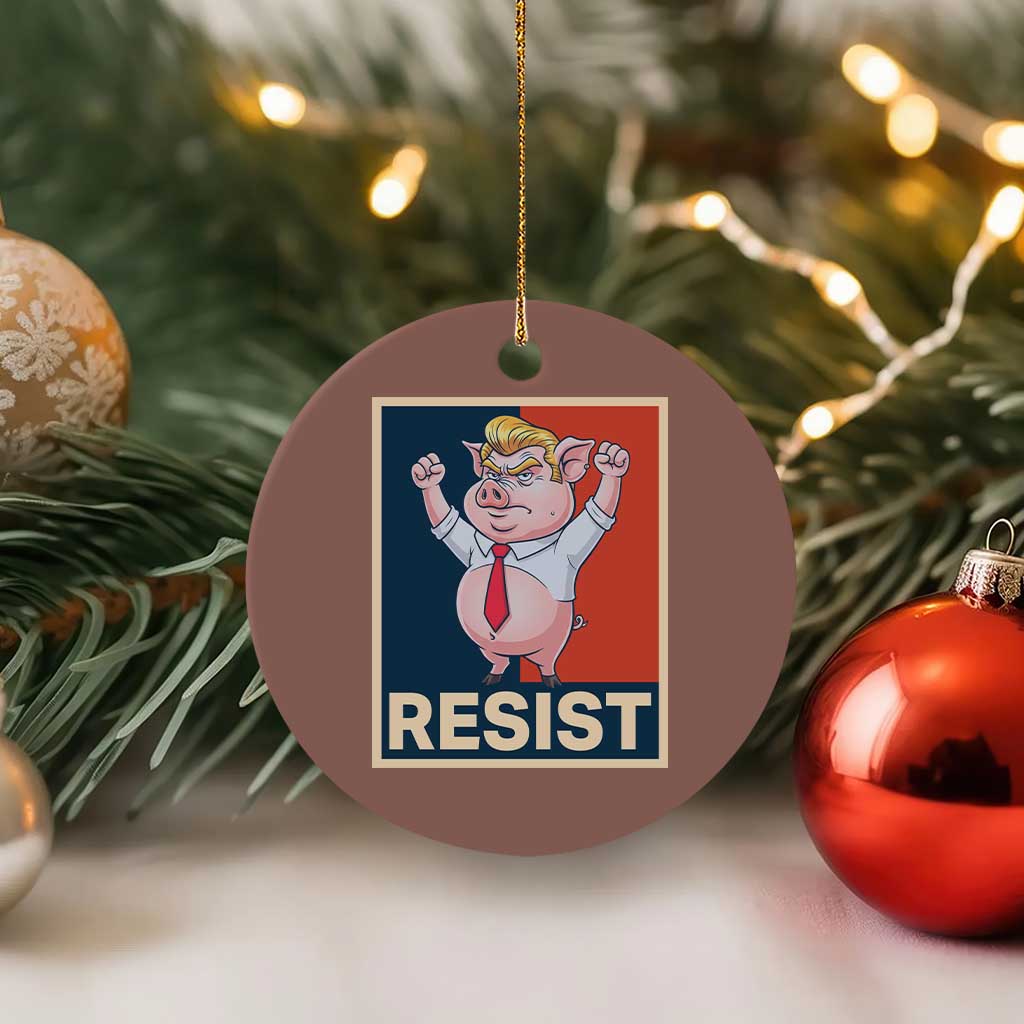 Funny Freedom Pig Resistance Movement Political Satire Meme Gift Ceramic Ornament - Wonder Print Shop