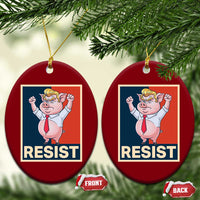 Funny Freedom Pig Resistance Movement Political Satire Meme Gift Ceramic Ornament - Wonder Print Shop