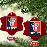 Funny Freedom Pig Resistance Movement Political Satire Meme Gift Ceramic Ornament - Wonder Print Shop