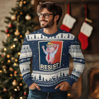 Funny Freedom Pig Resistance Movement Political Satire Meme Gift Ugly Christmas Sweater - Wonder Print Shop