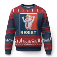 Funny Freedom Pig Resistance Movement Political Satire Meme Gift Ugly Christmas Sweater - Wonder Print Shop