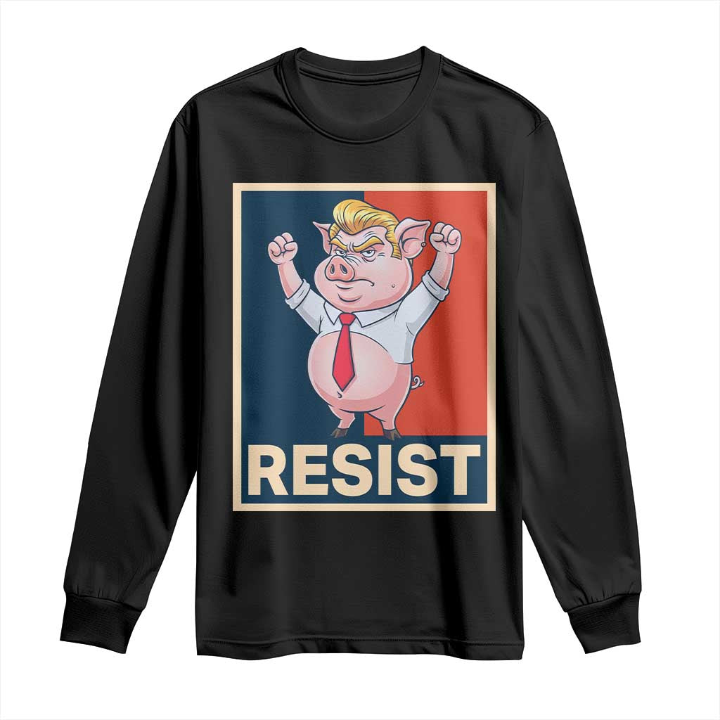 Funny Freedom Pig Resistance Movement Political Satire Meme Gift Long Sleeve Shirt - Wonder Print Shop