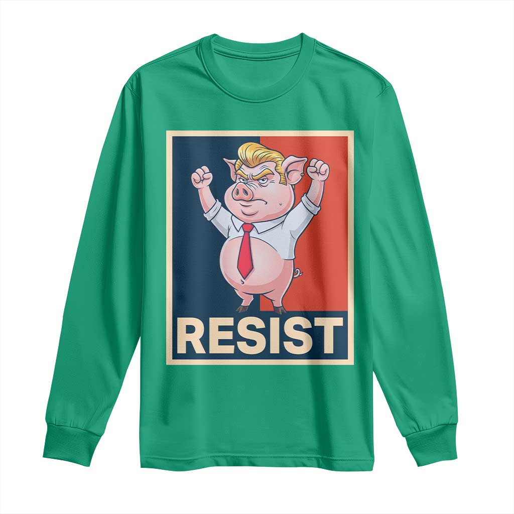 Funny Freedom Pig Resistance Movement Political Satire Meme Gift Long Sleeve Shirt - Wonder Print Shop
