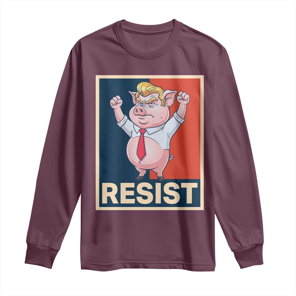 Funny Freedom Pig Resistance Movement Political Satire Meme Gift Long Sleeve Shirt - Wonder Print Shop