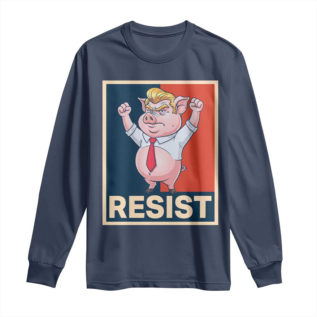 Funny Freedom Pig Resistance Movement Political Satire Meme Gift Long Sleeve Shirt - Wonder Print Shop