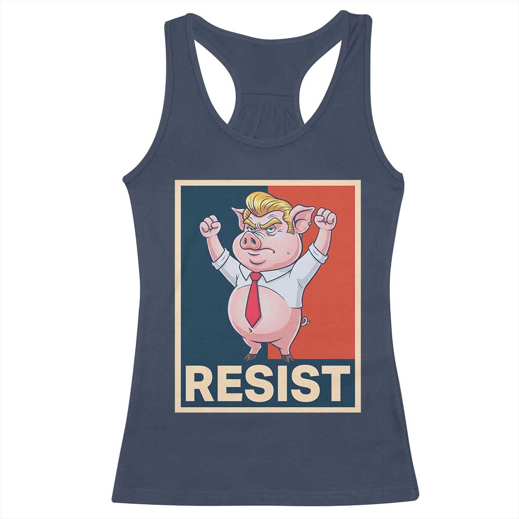 Funny Freedom Pig Resistance Movement Political Satire Meme Gift Racerback Tank Top - Wonder Print Shop