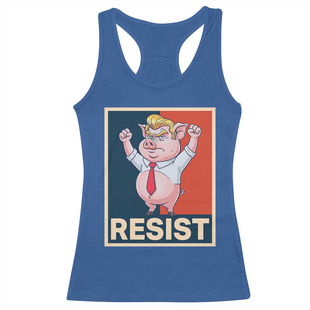 Funny Freedom Pig Resistance Movement Political Satire Meme Gift Racerback Tank Top - Wonder Print Shop