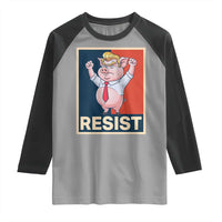 Funny Freedom Pig Resistance Movement Political Satire Meme Gift Raglan Shirt - Wonder Print Shop