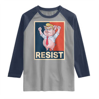 Funny Freedom Pig Resistance Movement Political Satire Meme Gift Raglan Shirt - Wonder Print Shop