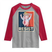 Funny Freedom Pig Resistance Movement Political Satire Meme Gift Raglan Shirt - Wonder Print Shop