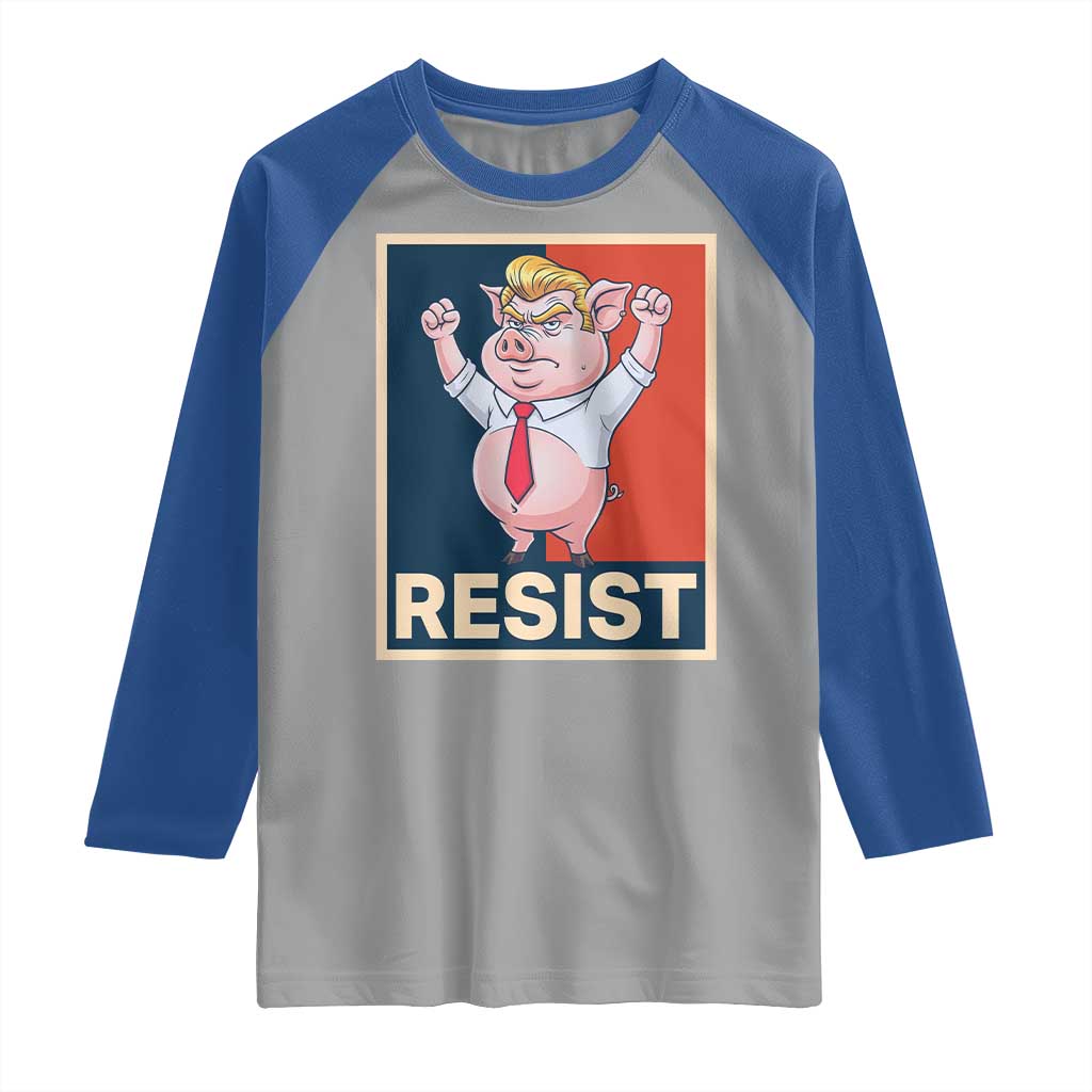 Funny Freedom Pig Resistance Movement Political Satire Meme Gift Raglan Shirt - Wonder Print Shop