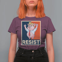 Funny Freedom Pig Resistance Movement Political Satire Meme Gift T Shirt For Women - Wonder Print Shop