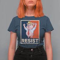 Funny Freedom Pig Resistance Movement Political Satire Meme Gift T Shirt For Women - Wonder Print Shop