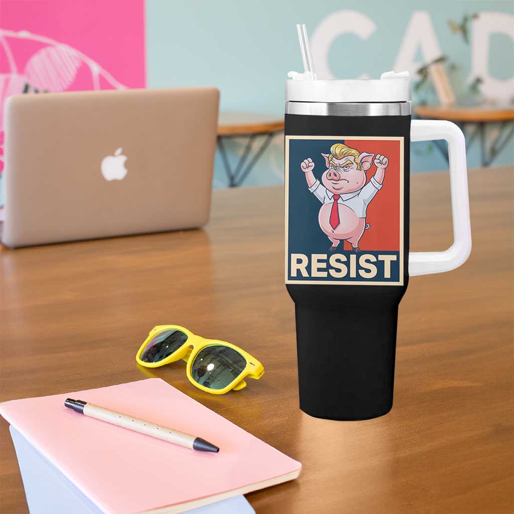Funny Freedom Pig Resistance Movement Political Satire Meme Gift Tumbler With Handle - Wonder Print Shop