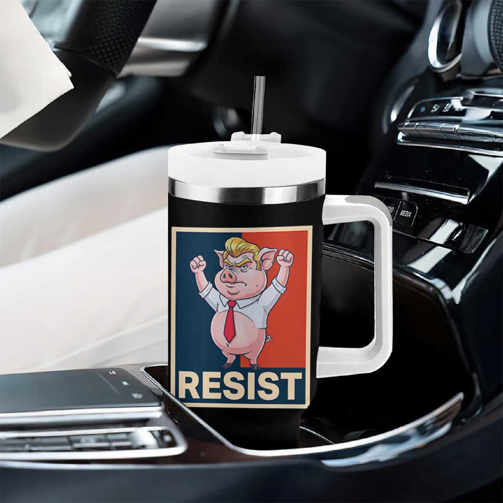 Funny Freedom Pig Resistance Movement Political Satire Meme Gift Tumbler With Handle - Wonder Print Shop