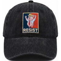 Funny Freedom Pig Resistance Movement Political Satire Meme Gift Washed Cotton Baseball Cap